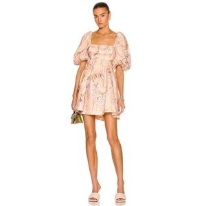 Zimmermann Pink Floral Backless Dress